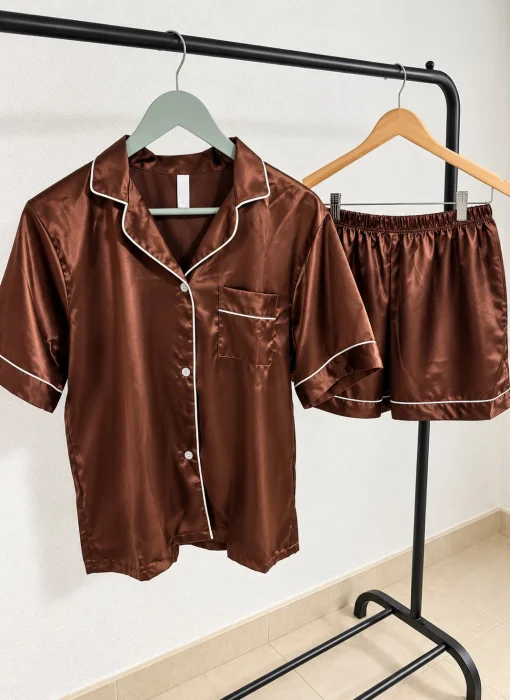 Pijama Satén Terrenal Camisero