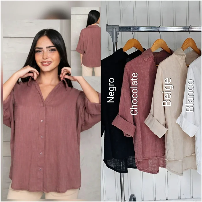 Camisa Lino Algodón