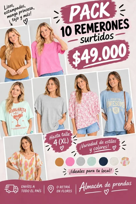 Pack X10 Remerones Surtidos