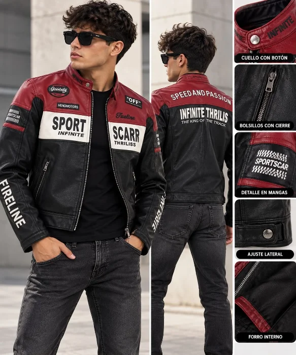Cuero de Hombre Moto