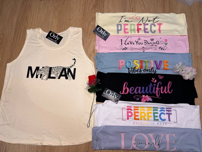 Músculosas de Modal con Estampado
