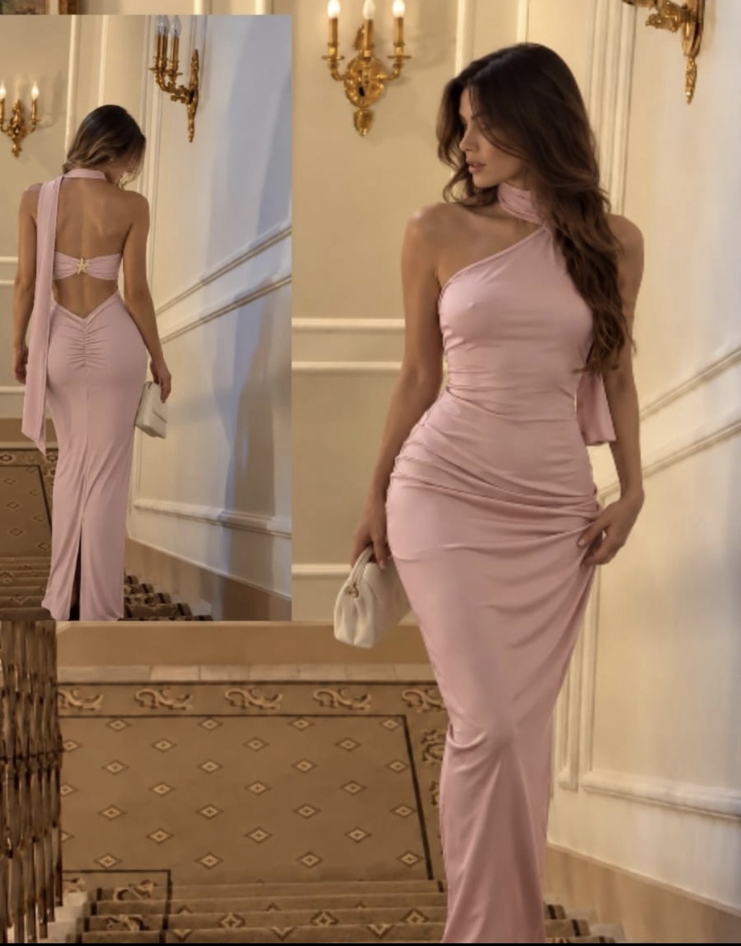 Vestido Asimetrico Bufanda - Imagen 2