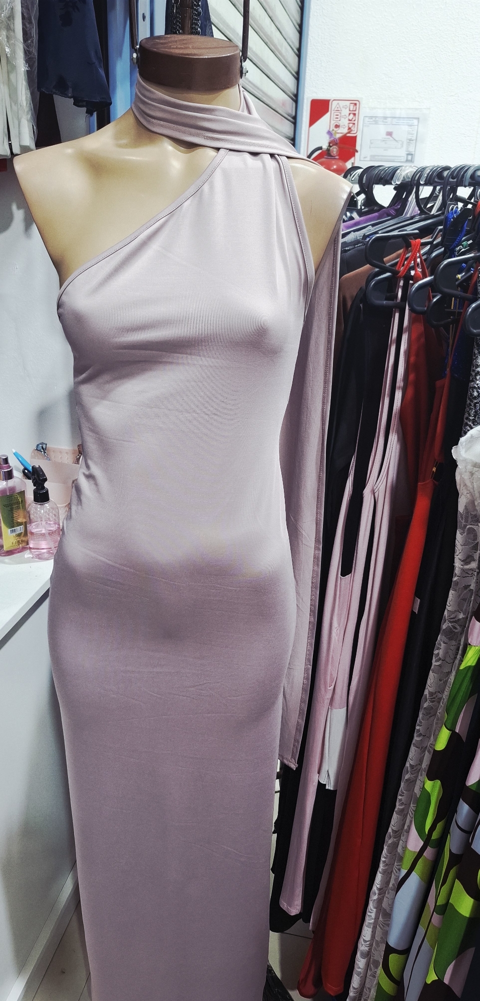 Vestido Asimetrico Bufanda - Imagen 3