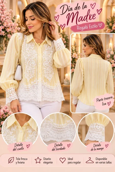 Camisa Encajes Safiro
