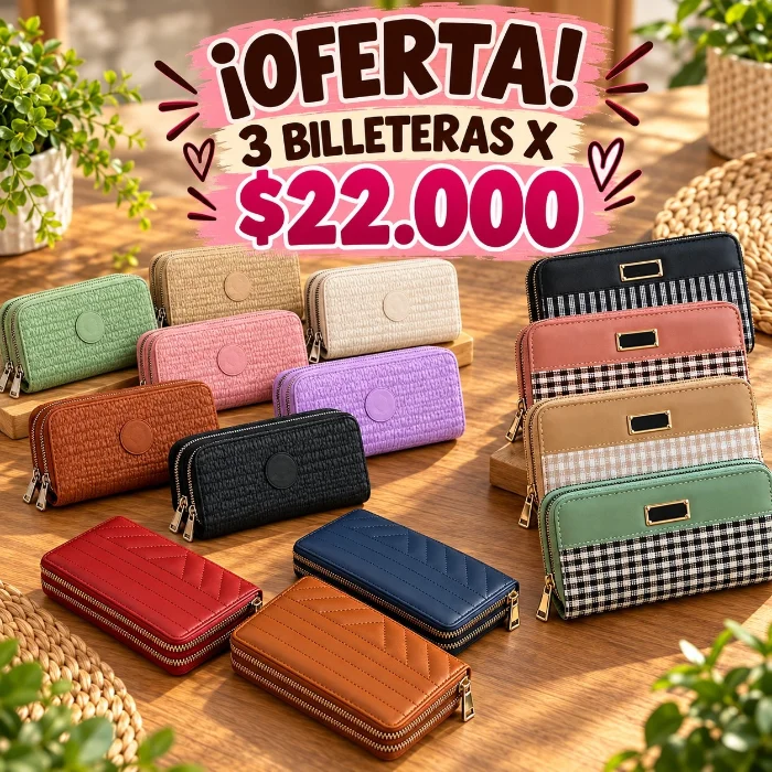 Billeteras 3x$22.000