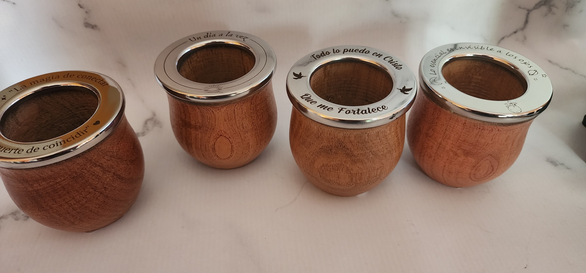 Mate Algarrobo con Virola Grabada - Imagen 3