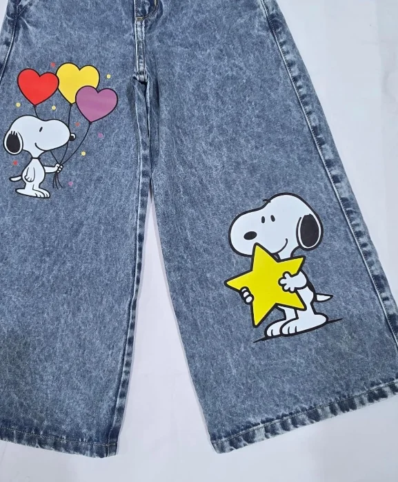 Wide Leg Beba Snoppy Dibujo