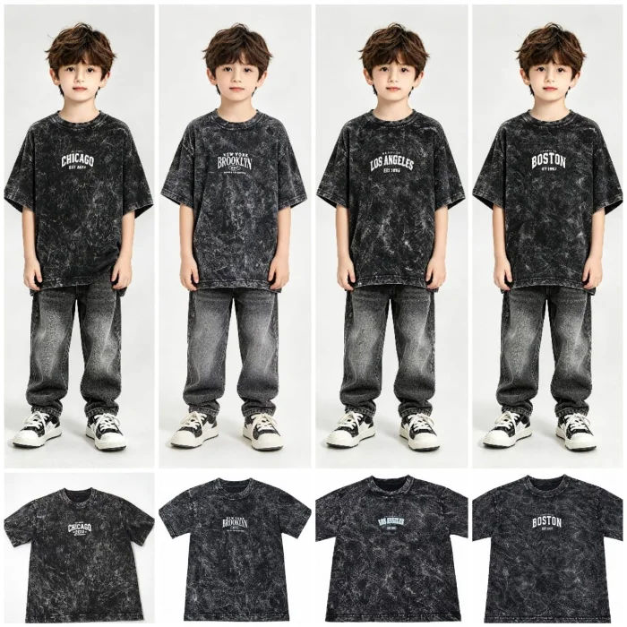 Remeras Batik Oversize para Niños