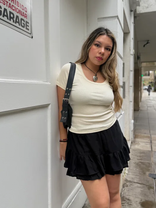 Remera Básica Escote u Morley Algodn