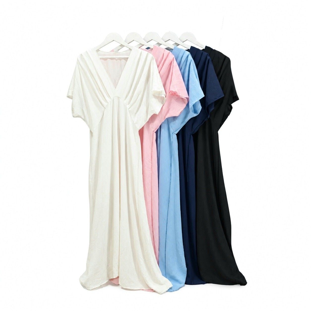 Vestido Largo de Cey Murciélago con Frunces - Imagen 2