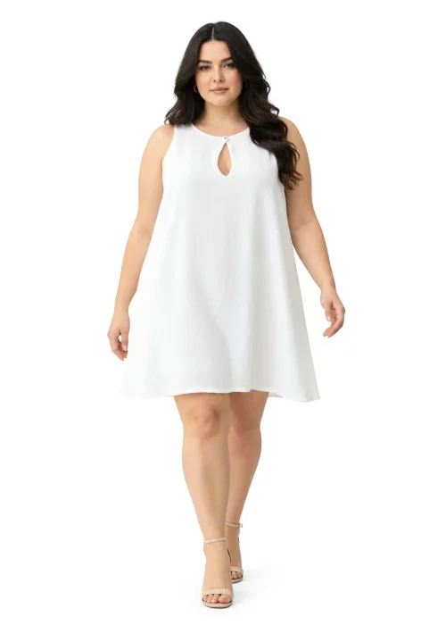 Vestido Corto de Cey con Gota y Botón