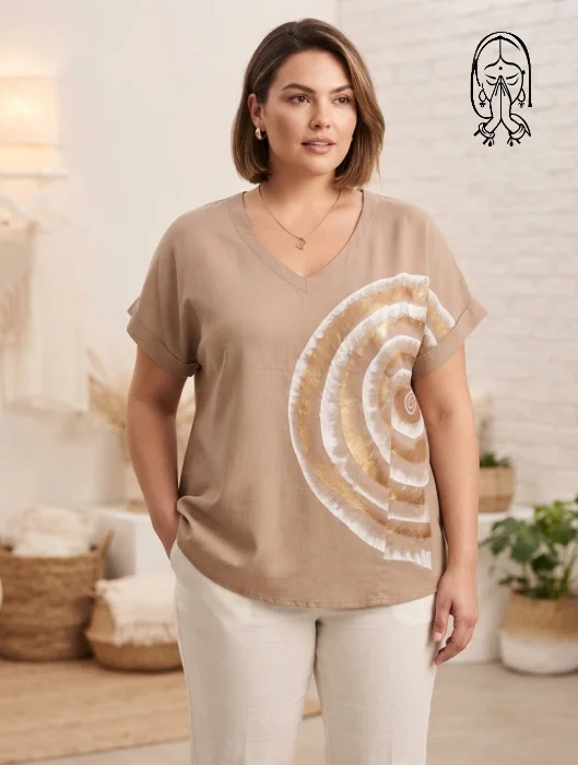 Remera Lino Pintado a Mano