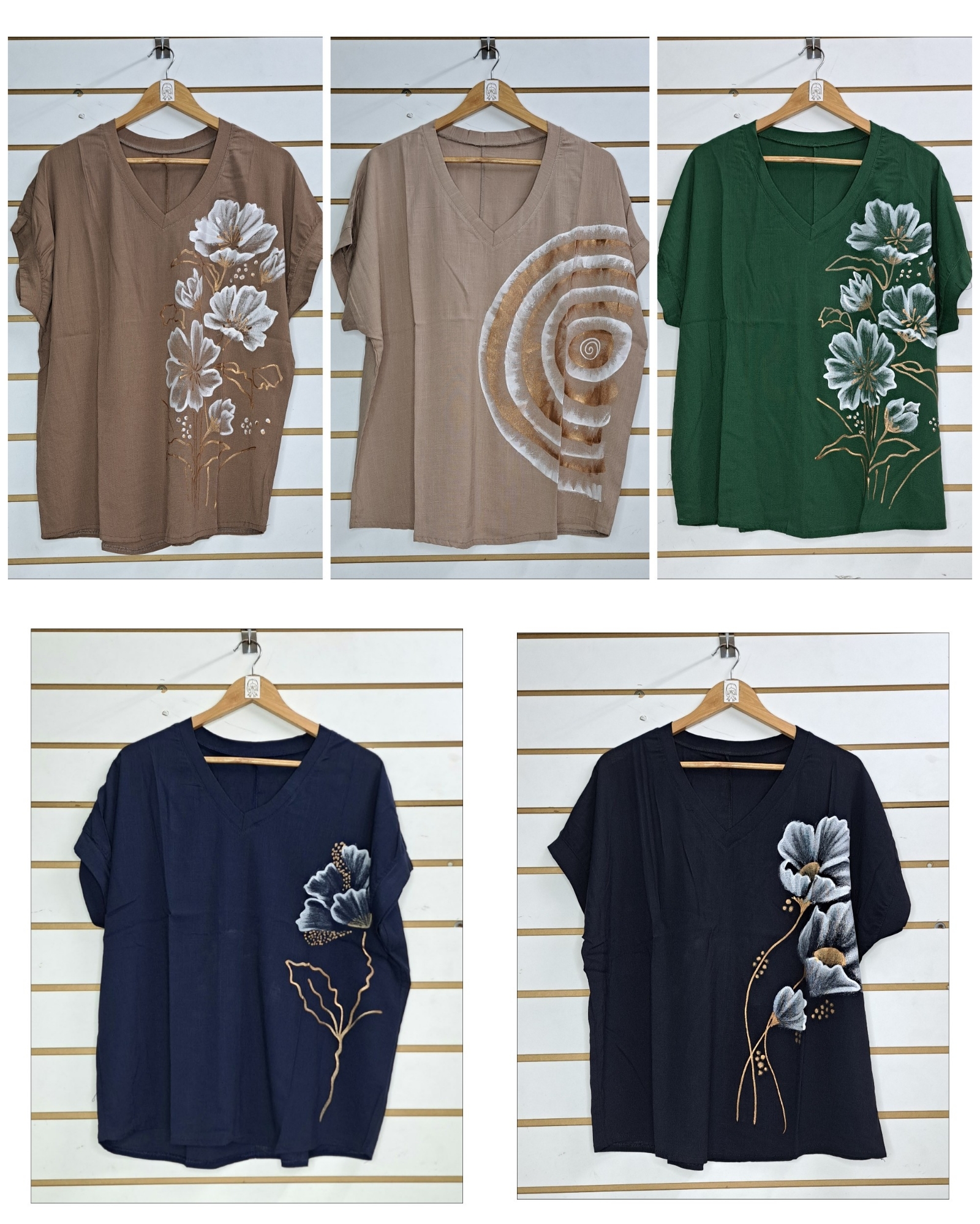 Remera Lino Pintado a Mano - Imagen 2