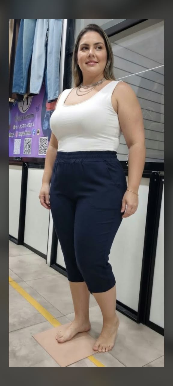 Capri de Lino con Spandex - Imagen 2