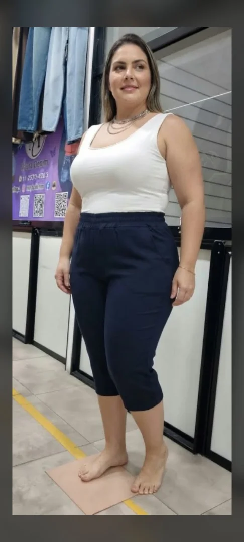 Capri de Lino con Spandex - Imagen 2
