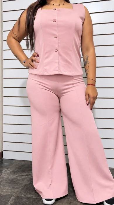 Conjunto Palazo Chaleco y Short