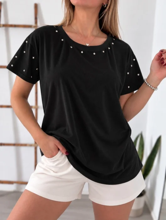 Remeron Cuello Redondo Estrellas