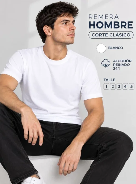 Remera Lisas de Algodón Peinado