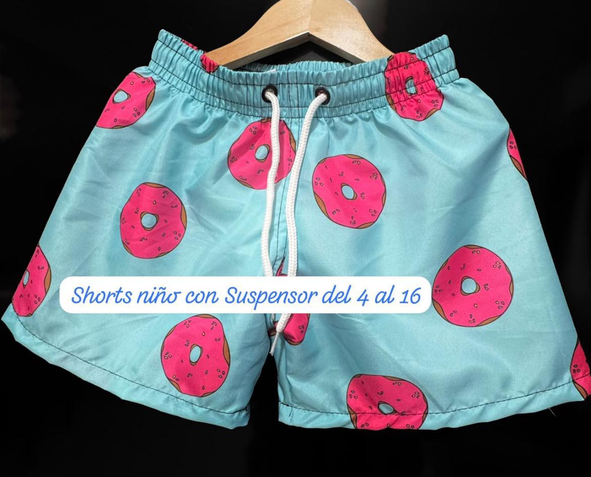 Short Malla de Niño Animado con Suspensor - Imagen 2