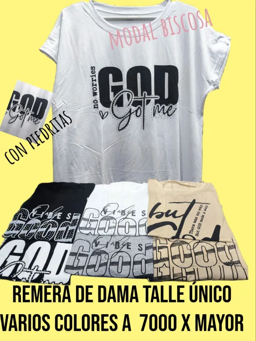 Remera de Dama de Modal Biscosa
