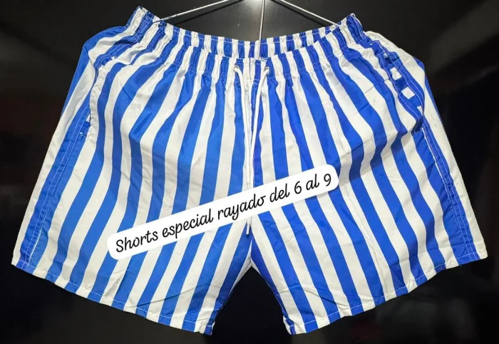 Short Malla Talle Especial Rayada