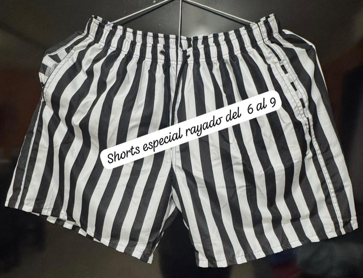 Short Malla Talle Especial Rayada - Imagen 2