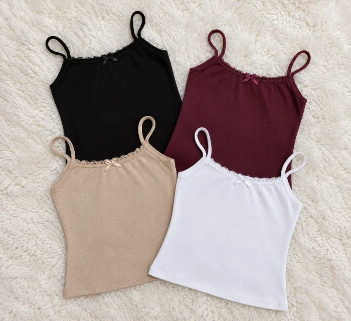 Musculosa Encaje y Moño