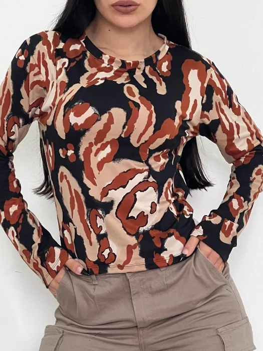 Remera Print Manga Larga