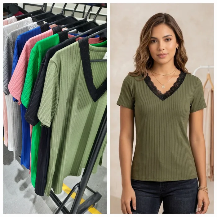 Remera con Puntilla