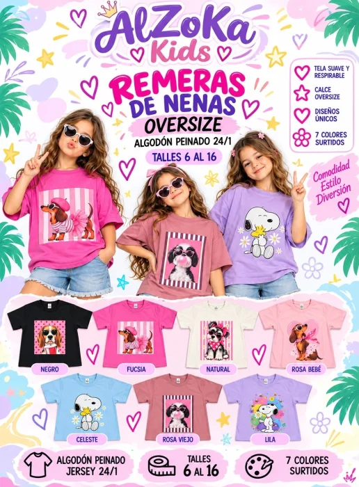 Remeras Oversize de Nena