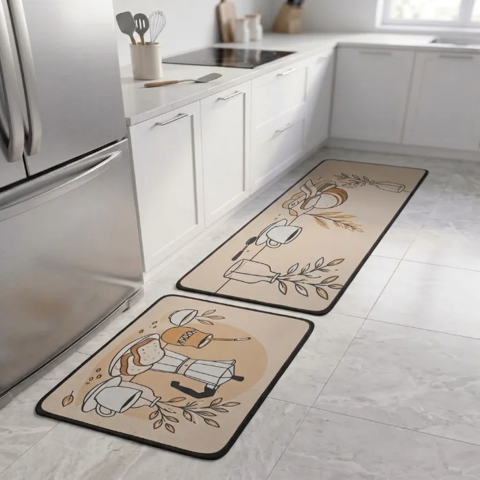Set X2 Alfombras de Cocina Antideslizantes | Diseño, Confort y Fácil Limpieza