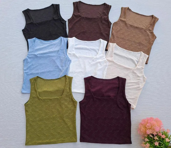 Músculosa Broderi Mujer Verano Dama Camisa Camiseta Remera Remeron