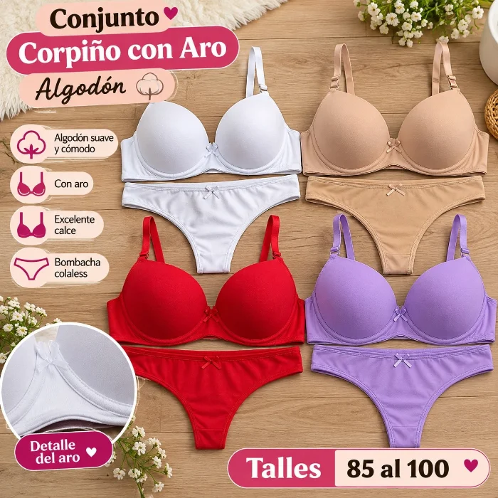 Conjunto  de Dama con Aro Algodón