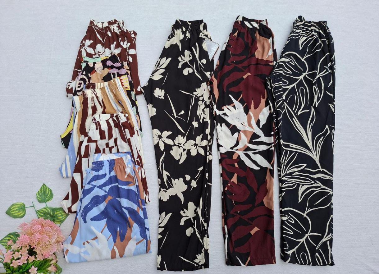Pantalón Recto Fibrana Talle Especial Mujer Verano Dama Palazzo Calza Bahiano - Imagen 3