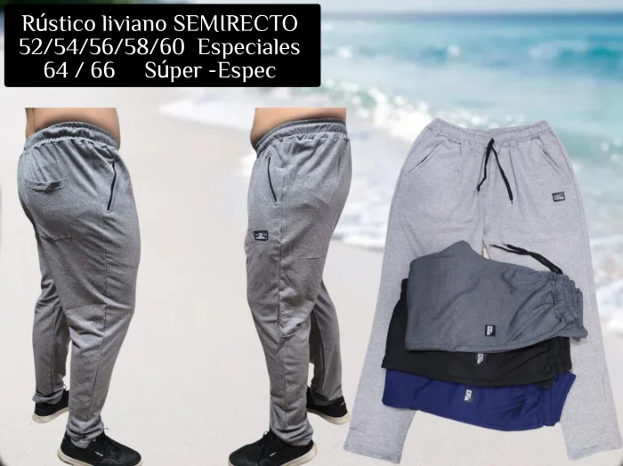Extra-grande Jogging Semirecto Rústico Liviano