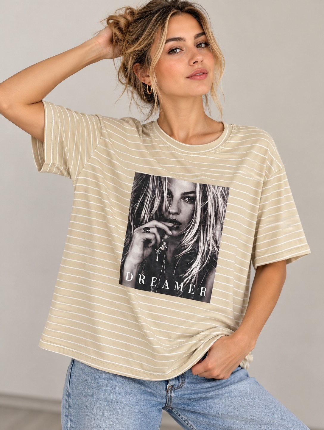 Remera a Rayas con Estampa - Imagen 4