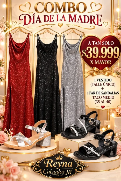 Combo Día de la Madre Vestido + Sandalia Taco Medio