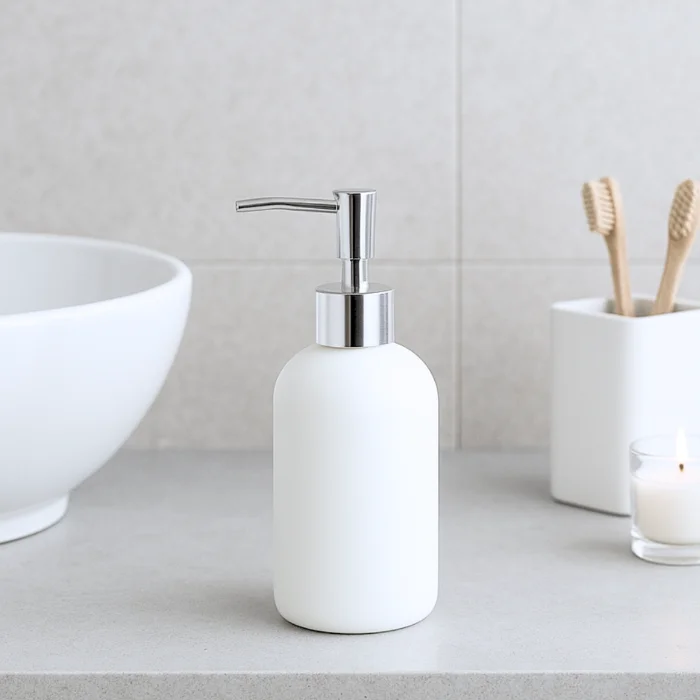 Dispenser de Vidrio Full Blanco Liso - Cod: Sbk-jghb06w