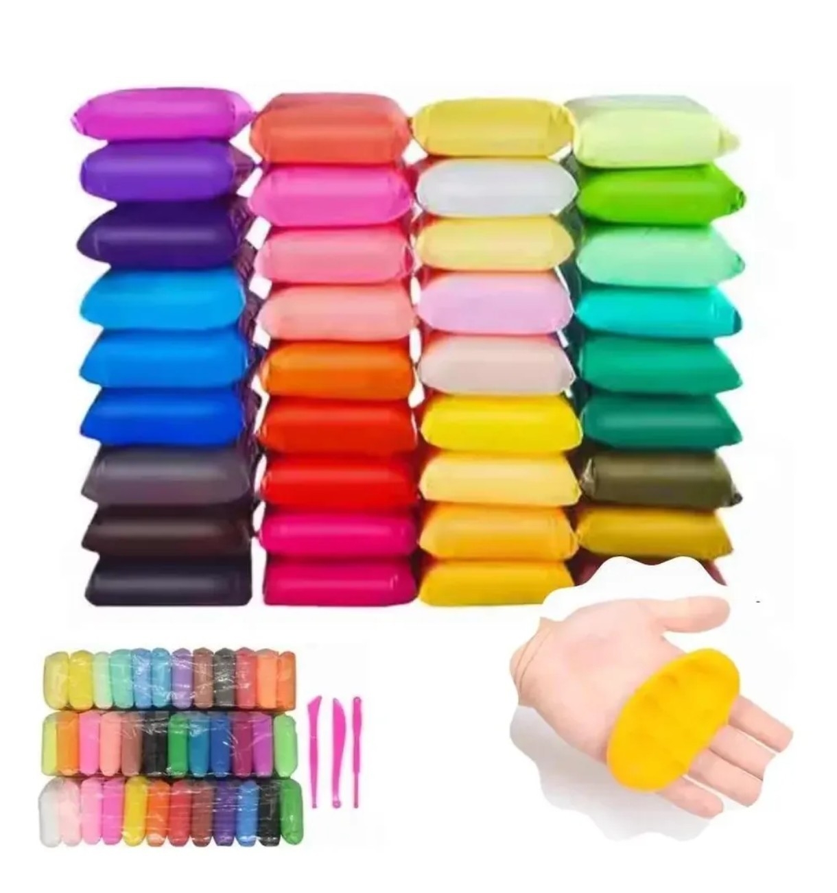Pack de 12 Masas Moldeables Foamy Livianas, Navidad, Novedades - Imagen 3