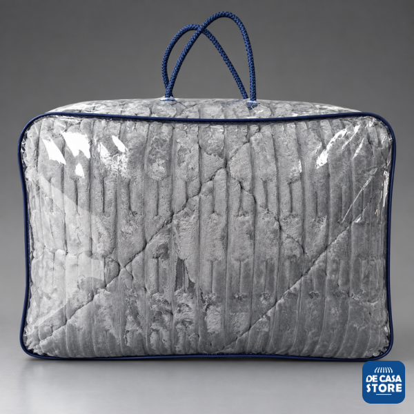 Edredón Queen Anthill Cacharel Flannel Gris 240x260 | Súper Abrigado + Funda Almohada - 6.png