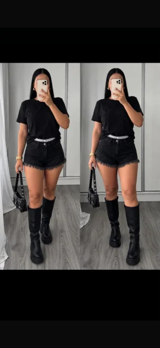 Short Rígido con Encaje