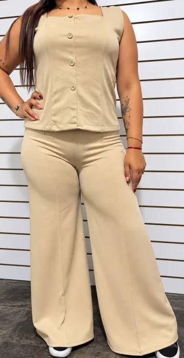Conjunto Palazo  y Chaleco