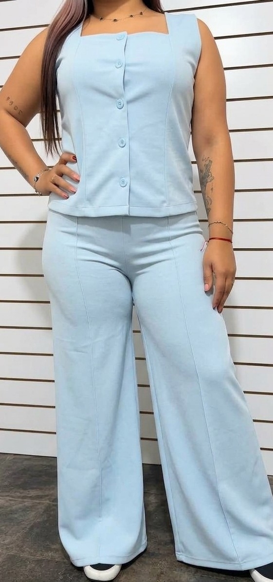 Conjunto Palazo  y Chaleco - Imagen 5
