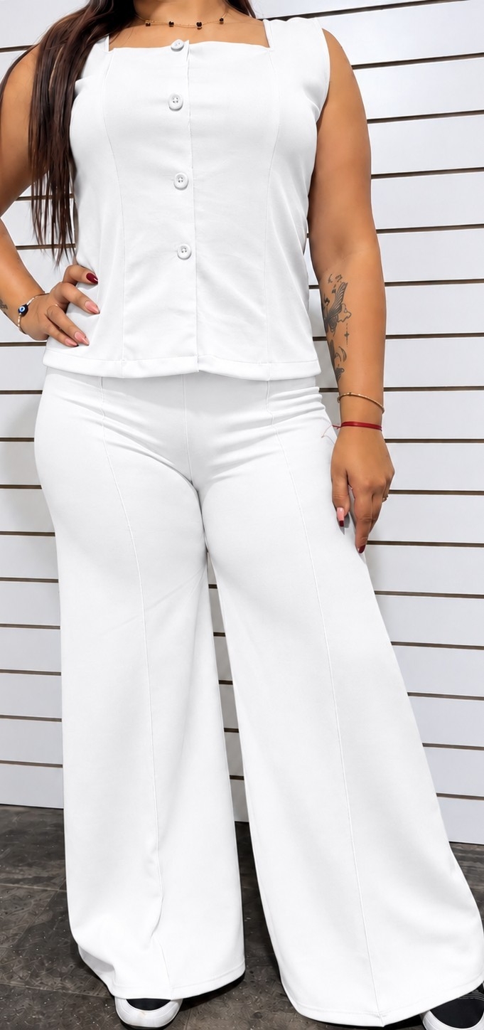 Conjunto Palazo  y Chaleco - Imagen 6
