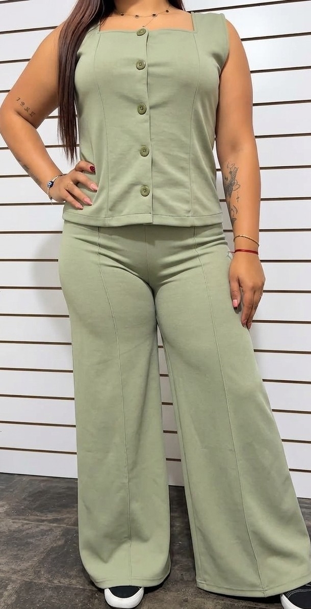 Conjunto Palazo  y Chaleco - Imagen 7