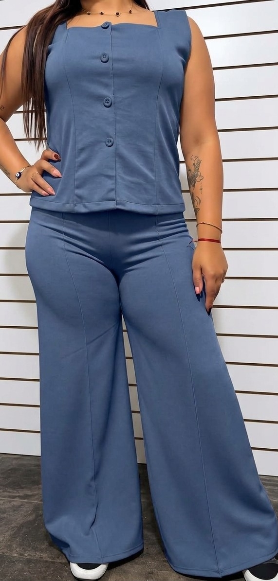 Conjunto Palazo  y Chaleco - Imagen 8