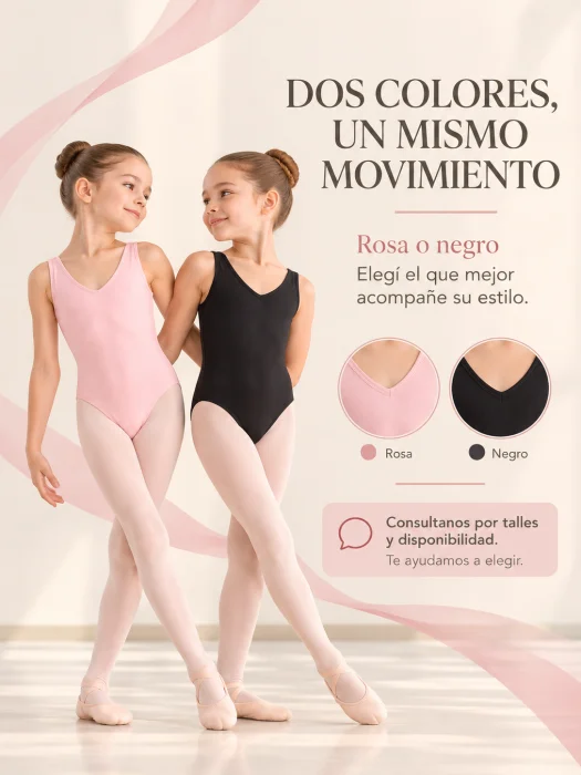 Malla Danza Enteriza Infantil Seamless sin Mangas de Danza. Art. 8559 Ni-bel