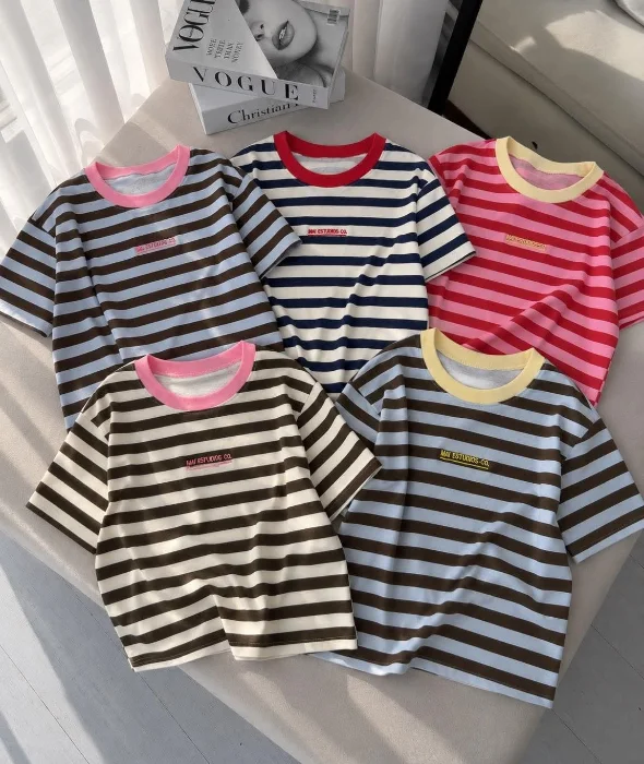 Remera Rallada  Algodon Cardado