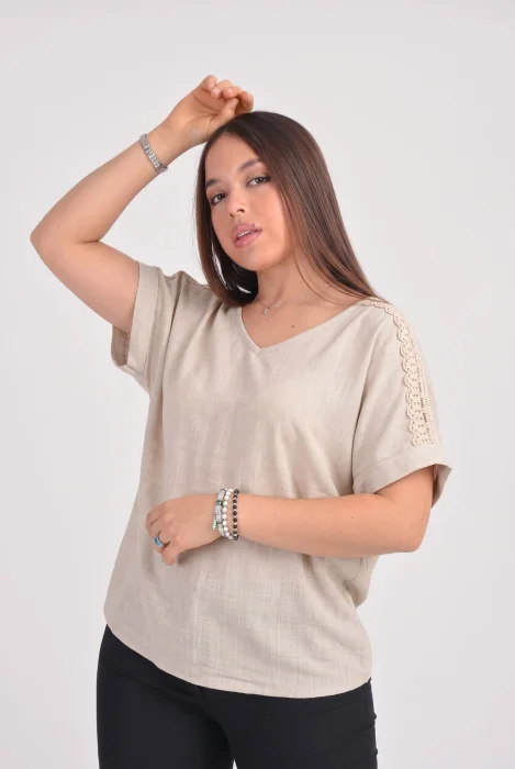 Blusa Lino Puntilla