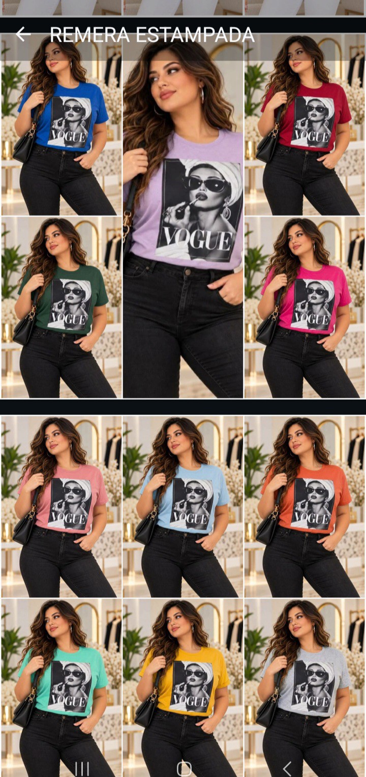 Remera Estampada Dama Camiseta Dtf Mujer Mayoristas Especial Grande Verano Curva - Imagen 3